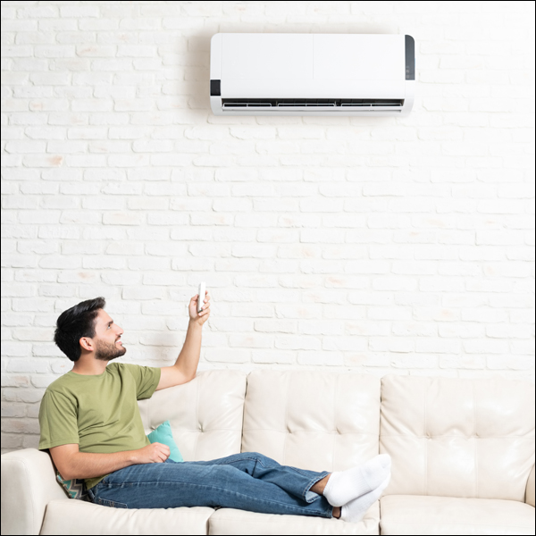 Relaxed in Small Room Ductless Mini Split Unit